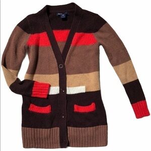 Gap Girls 4/5 Penelope Striped Cardigan Sweater XS